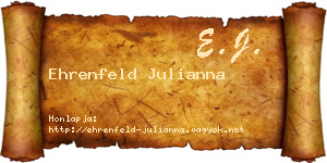 Ehrenfeld Julianna névjegykártya